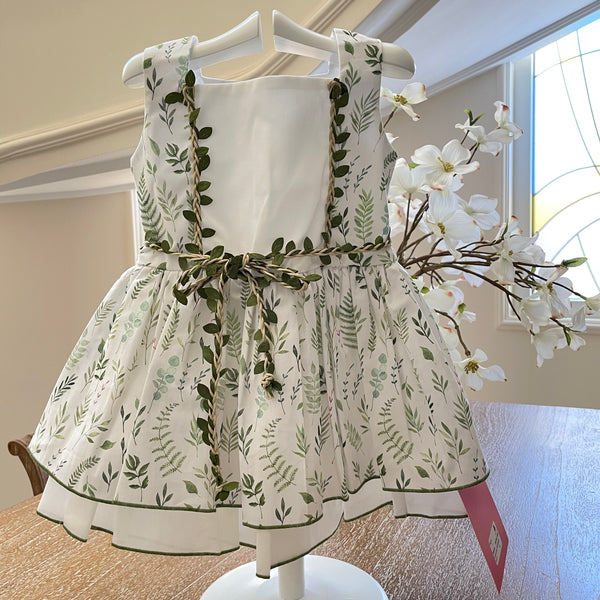 VESTIDO ENTALLADO BOTANICO - GIRL DRESS - LA MARQUESITA REAL
